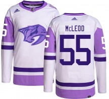 Men's Adidas Nashville Predators Cody Mcleod Cody McLeod Hockey Fights Cancer Jersey - Authentic