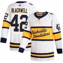 Youth Adidas Nashville Predators Colin Blackwell White 2020 Winter Classic Jersey - Authentic