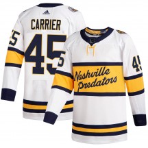 Youth Adidas Nashville Predators Alexandre Carrier White 2020 Winter Classic Player Jersey - Authentic