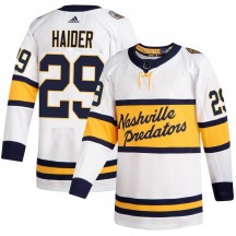 Youth Adidas Nashville Predators Ethan Haider White 2020 Winter Classic Player Jersey - Authentic