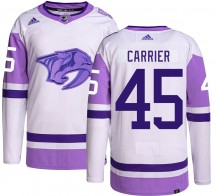 Youth Adidas Nashville Predators Alexandre Carrier Hockey Fights Cancer Jersey - Authentic