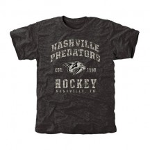 Men's Nashville Predators Black Camo Stack Tri-Blend T-Shirt -