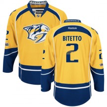Youth Reebok Nashville Predators Anthony Bitetto Yellow Home Centennial Patch Jersey - Authentic