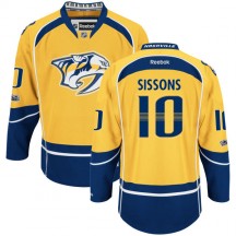 Youth Reebok Nashville Predators Colton Sissons Yellow Home Centennial Patch Jersey - Authentic
