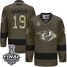 Men's Reebok Nashville Predators Calle Jarnkrok Green Salute to Service 2017 Stanley Cup Final Jersey - Authentic