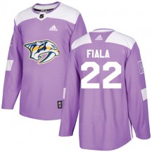 Youth Adidas Nashville Predators Kevin Fiala Purple Fights Cancer Practice Jersey - Authentic