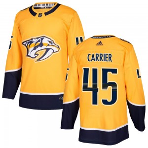 Youth Adidas Nashville Predators Alexandre Carrier Gold Home Jersey - Authentic