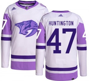 Men's Adidas Nashville Predators Jimmy Huntington Hockey Fights Cancer Jersey - Authentic