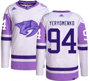 Men's Adidas Nashville Predators Vladislav Yeryomenko Hockey Fights Cancer Jersey - Authentic