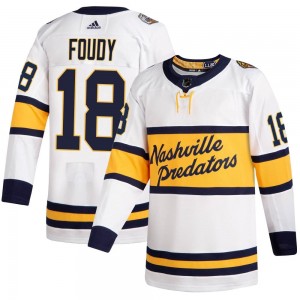 Youth Adidas Nashville Predators Liam Foudy White 2020 Winter Classic Player Jersey - Authentic
