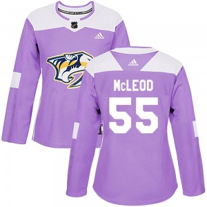 Women's Adidas Nashville Predators Cody Mcleod Purple Cody McLeod Fights Cancer Practice Jersey - Authentic