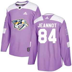 Youth Adidas Nashville Predators Tanner Jeannot Purple Fights Cancer Practice Jersey - Authentic