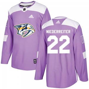 Youth Adidas Nashville Predators Nino Niederreiter Purple Fights Cancer Practice Jersey - Authentic