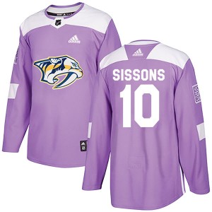 Youth Adidas Nashville Predators Colton Sissons Purple Fights Cancer Practice Jersey - Authentic