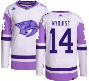 Youth Adidas Nashville Predators Gustav Nyquist Hockey Fights Cancer Jersey - Authentic