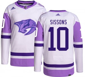 Youth Adidas Nashville Predators Colton Sissons Hockey Fights Cancer Jersey - Authentic