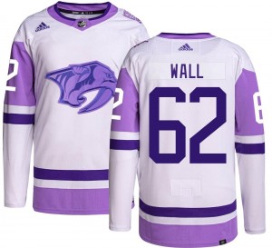 Youth Adidas Nashville Predators Kevin Wall Hockey Fights Cancer Jersey - Authentic