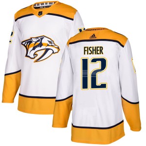 Youth Adidas Nashville Predators Mike Fisher White Away Jersey - Authentic