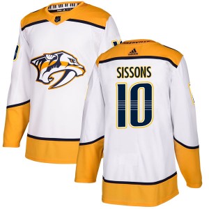 Youth Adidas Nashville Predators Colton Sissons White Away Jersey - Authentic