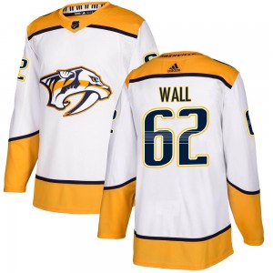 Youth Adidas Nashville Predators Kevin Wall White Away Jersey - Authentic