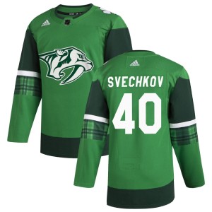 Youth Adidas Nashville Predators Fedor Svechkov Green 2020 St. Patrick's Day Jersey - Authentic