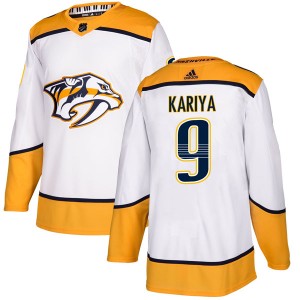 Men's Adidas Nashville Predators Paul Kariya White Away Jersey - Authentic