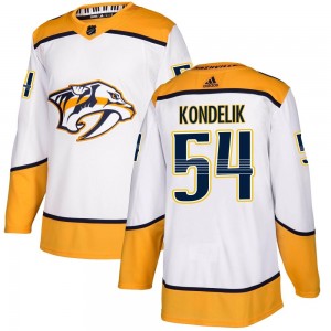 Men's Adidas Nashville Predators Jachym Kondelik White Away Jersey - Authentic