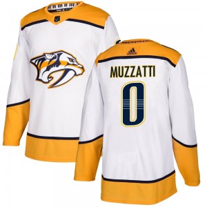Men's Adidas Nashville Predators Sutter Muzzatti White Away Jersey - Authentic