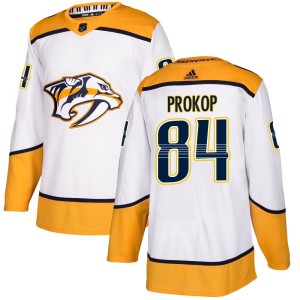 Men's Adidas Nashville Predators Luke Prokop White Away Jersey - Authentic