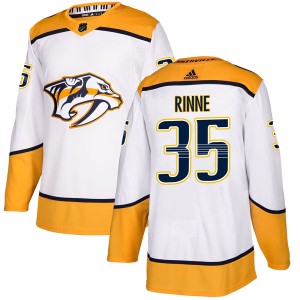 Men's Adidas Nashville Predators Pekka Rinne White Away Jersey - Authentic
