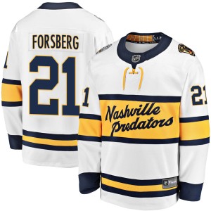 Men's Fanatics Branded Nashville Predators Peter Forsberg White 2020 Winter Classic Jersey - Breakaway