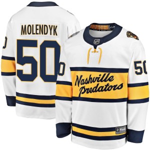 Men's Fanatics Branded Nashville Predators Tanner Molendyk White 2020 Winter Classic Player Jersey - Breakaway