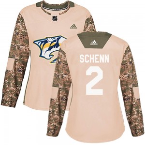 Women's Adidas Nashville Predators Luke Schenn Camo Veterans Day Practice Jersey - Authentic