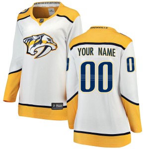 Women's Fanatics Branded Nashville Predators Custom White Custom Away Jersey - Breakaway