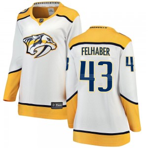 Women's Fanatics Branded Nashville Predators Tye Felhaber White Away Jersey - Breakaway