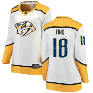 Women's Fanatics Branded Nashville Predators Aiden Fink White Away Jersey - Breakaway