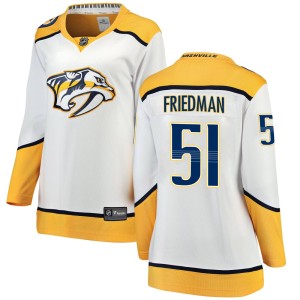 Women's Fanatics Branded Nashville Predators Mark Friedman White Away Jersey - Breakaway