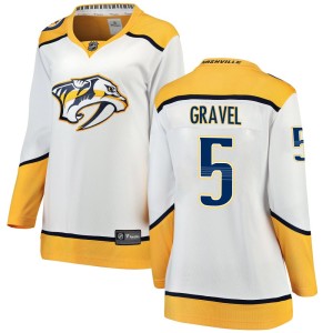 Women's Fanatics Branded Nashville Predators Kevin Gravel White Away Jersey - Breakaway