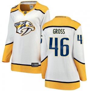 Women's Fanatics Branded Nashville Predators Jordan Gross White Away Jersey - Breakaway