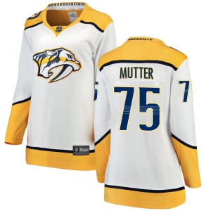 Women's Fanatics Branded Nashville Predators Navrin Mutter White Away Jersey - Breakaway