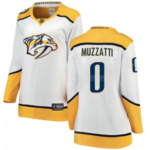 Women's Fanatics Branded Nashville Predators Sutter Muzzatti White Away Jersey - Breakaway