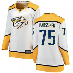 Women's Fanatics Branded Nashville Predators Juuso Parssinen White Away Jersey - Breakaway