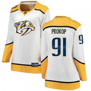 Women's Fanatics Branded Nashville Predators Luke Prokop White Away Jersey - Breakaway