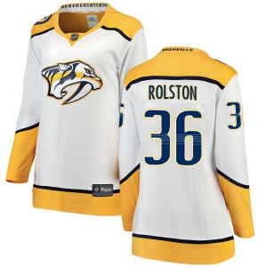 Women's Fanatics Branded Nashville Predators Ryder Rolston White Away Jersey - Breakaway