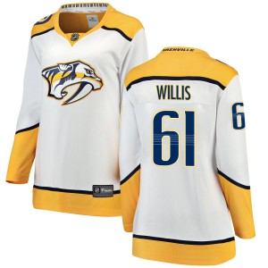 Women's Fanatics Branded Nashville Predators Joey Willis White Away Jersey - Breakaway