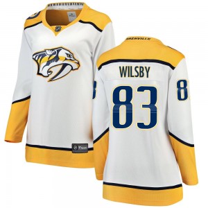 Women's Fanatics Branded Nashville Predators Adam Wilsby White Away Jersey - Breakaway
