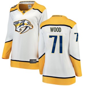 Women's Fanatics Branded Nashville Predators Matthew Wood White Away Jersey - Breakaway
