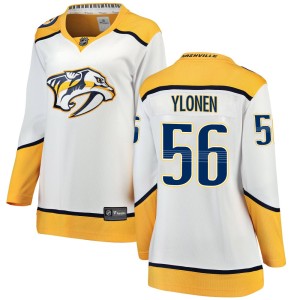Women's Fanatics Branded Nashville Predators Jesse Ylonen White Away Jersey - Breakaway