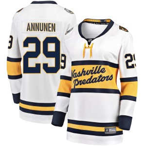 Women's Fanatics Branded Nashville Predators Justus Annunen White 2020 Winter Classic Player Jersey - Breakaway