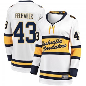 Women's Fanatics Branded Nashville Predators Tye Felhaber White 2020 Winter Classic Player Jersey - Breakaway